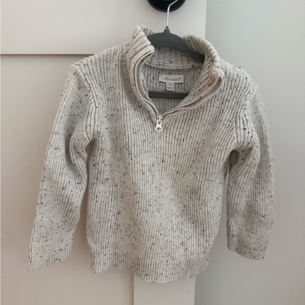 Miniclasix - 18M Speckled Half-Zip Sweater